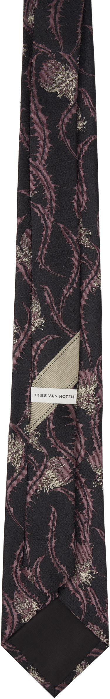 Колани Dries Van Noten Dries Van Noten Thistle Print Silk Tie Лилаво | 251-021602-1902, 1