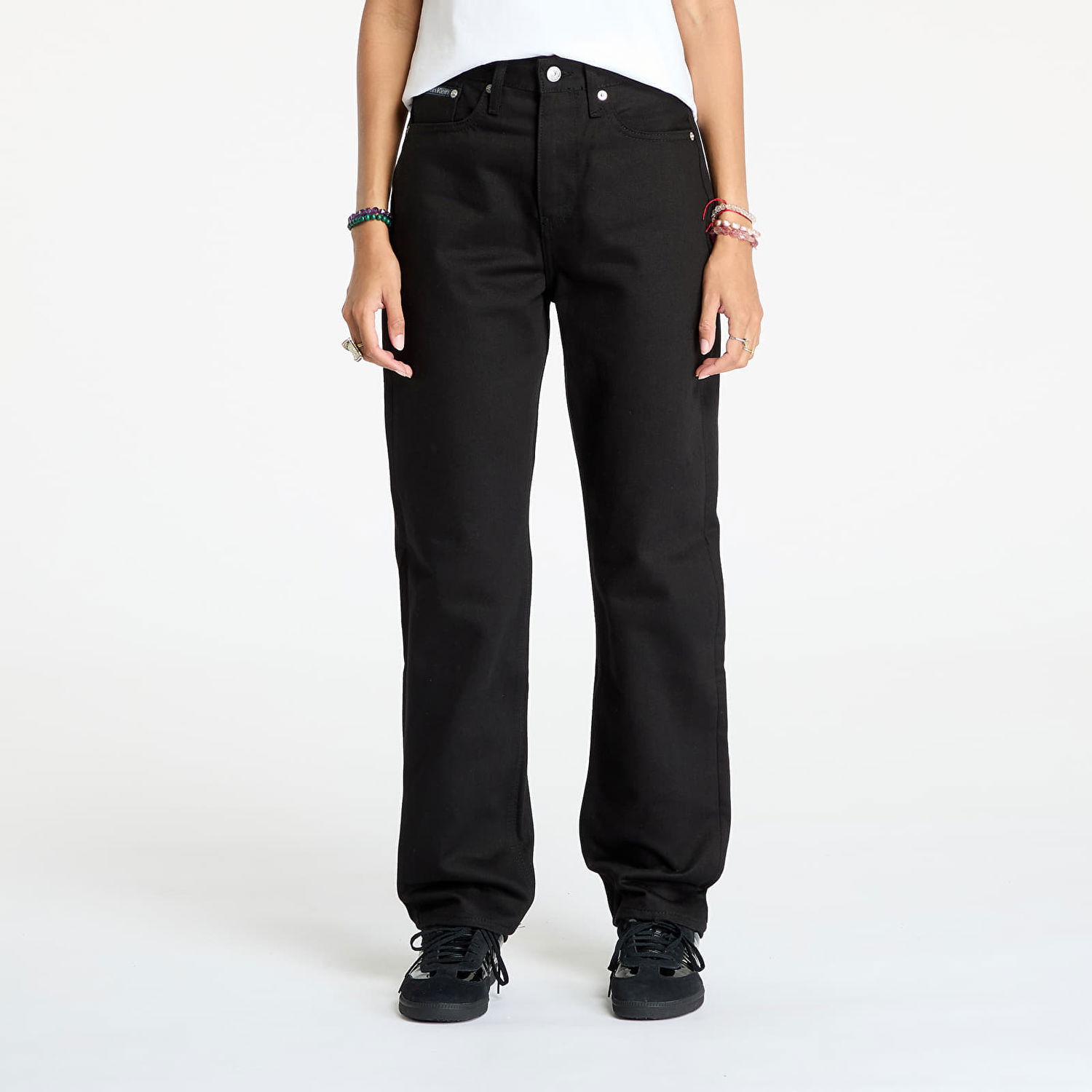 Дънки CALVIN KLEIN High Rise Straight Jeans Denim Черно | J20J224016 1BY, 0
