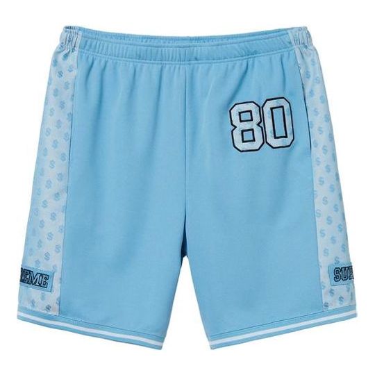 Къси панталони Supreme Supreme Monogram Embroidered Sports Shorts Синьо | SUP-SS18-422, 0