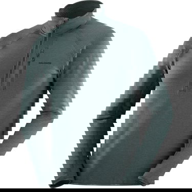 Пуловер Salomon Lightwarm Quarter-Zip Fleece Top Зелено | LC2707000, 1