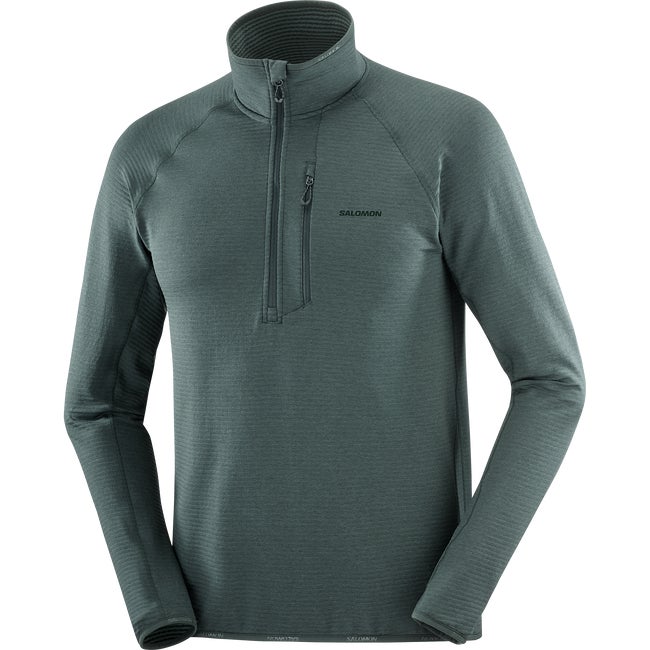 Пуловер Salomon Lightwarm Quarter-Zip Fleece Top Зелено | LC2707000, 1