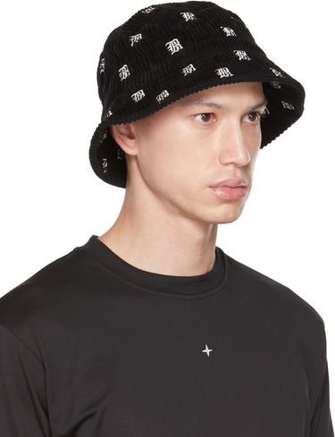Шапка R13 R13 Corduroy Allover Logo Bucket Hat Черно | R13WA026-R153B, 1