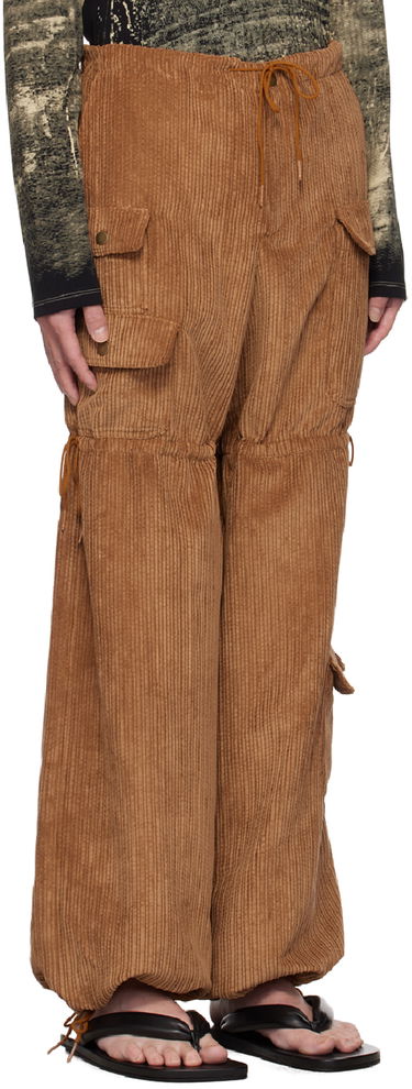 Карго панталони Anna Sui Anna Sui Corduroy Drawstring Cargo Pants Кафяво | M624V40, 1
