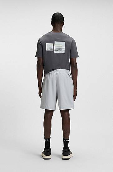 Къси панталони BOSS Four-Way Stretch Moisture-Wicking Shorts Сиво | 50541312, 1