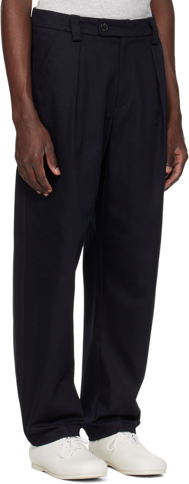Панталони A.P.C. A.P.C. Renato Pleated Trousers Тъмно синьо | COFCO-H08428, 1