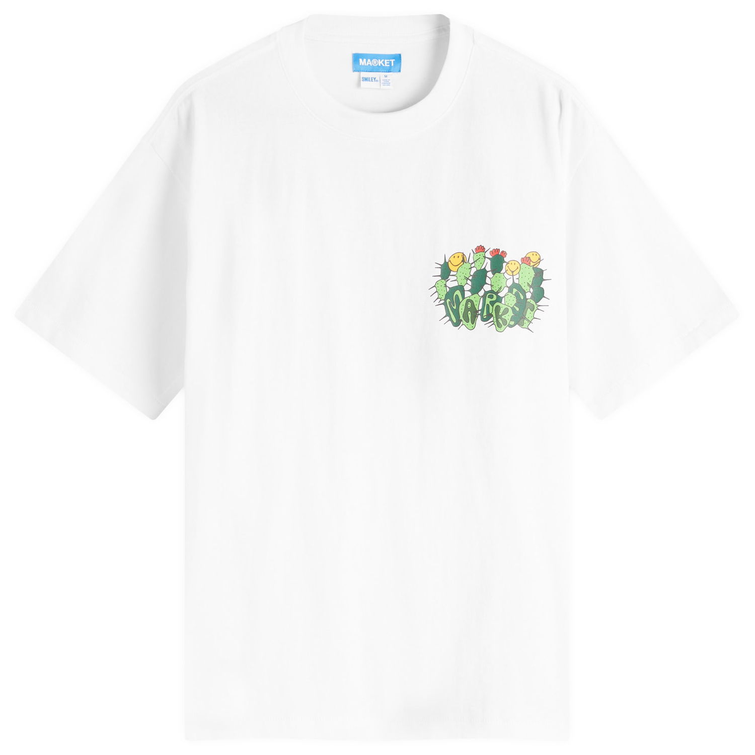Тениска MARKET Smiley Cactus Graphic Tee, Size Large Бяло | 399002186-WHT, 0