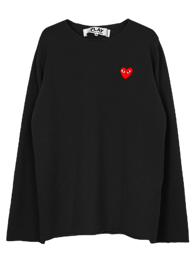 Пуловер Comme des Garçons PLAY Red Heart Crewneck Черно | AZ N068 051 1
