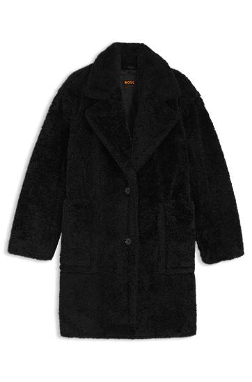 Teddy coat with adjustable collar