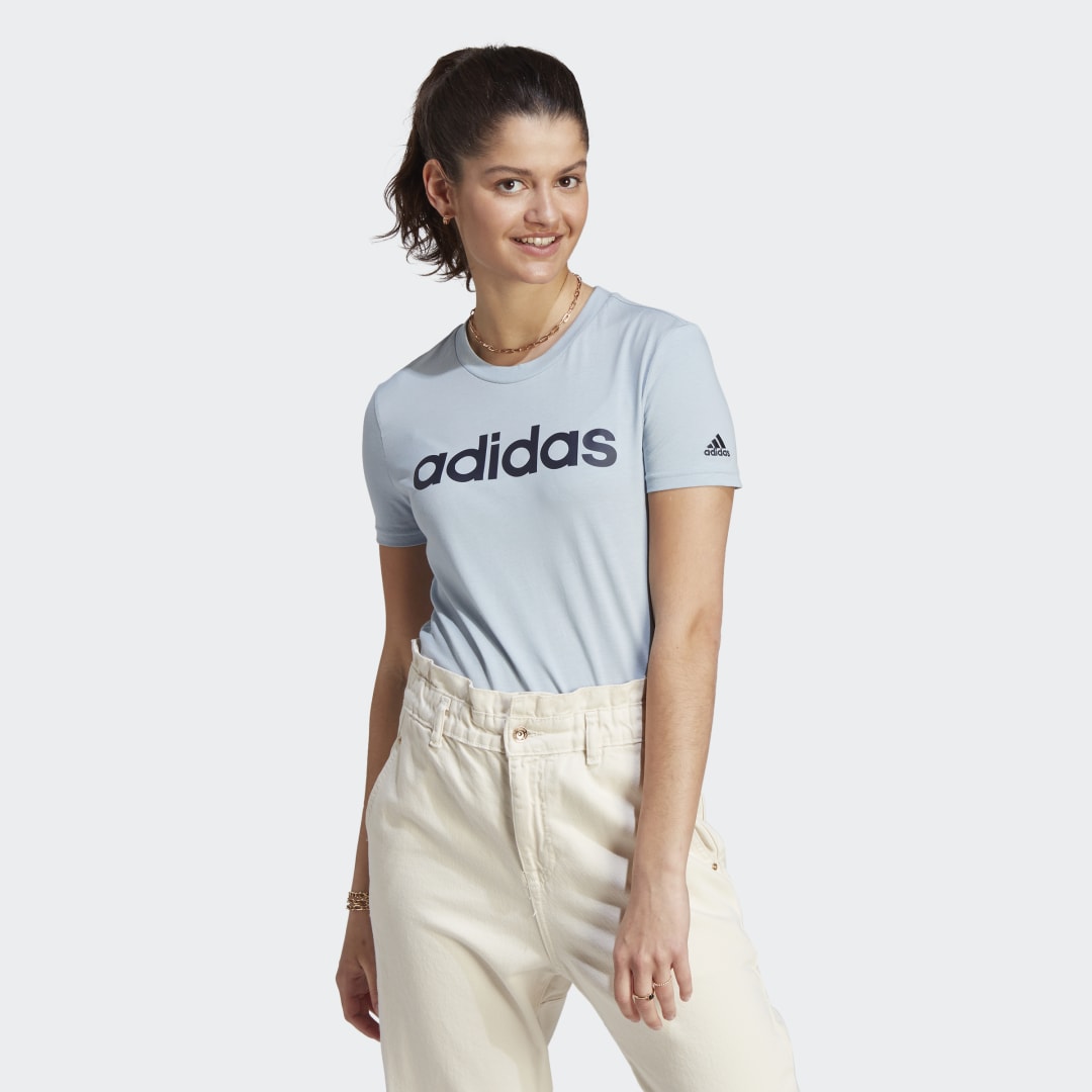 Тениска adidas Originals LOUNGEWEAR Essentials Slim Logo Tee Синьо | IM2832, 0