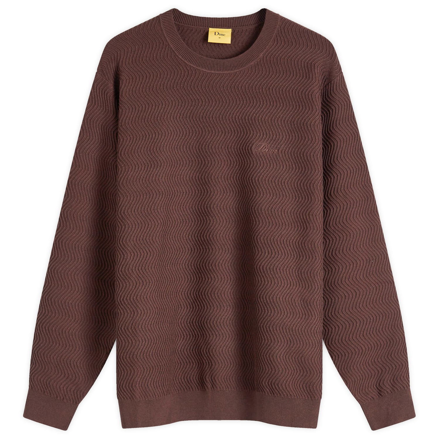 Пуловер Dime Wave Cable Knit Jumper Бургунди | DIMEFA248CHO, 0