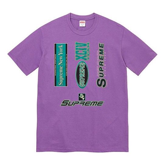 Тениска Supreme Multi Logos T-Shirt Supreme FW21 Week 1 Лилаво | SUP-FW21-118, 0