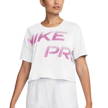Съкратен топ Nike Pro Graphic Crop T-Shirt Бяло | FQ4985-100, 0