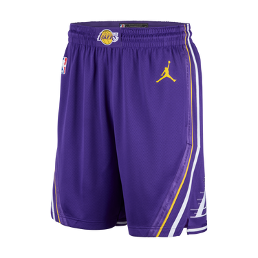Къси панталони Jordan Los Angeles Lakers Statement Edition Swingman Jordan Dri-Fit NBA Shorts Polyester Лилаво | HM4866-504, 0