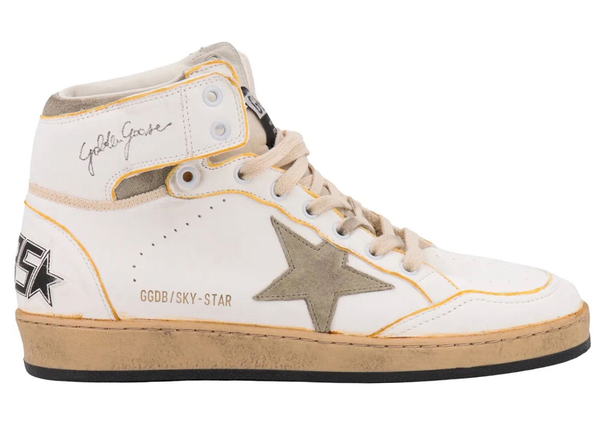 Кецове и обувки Golden Goose Skystar White Taupe Бяло | GMF00230-F004089-10961, 0