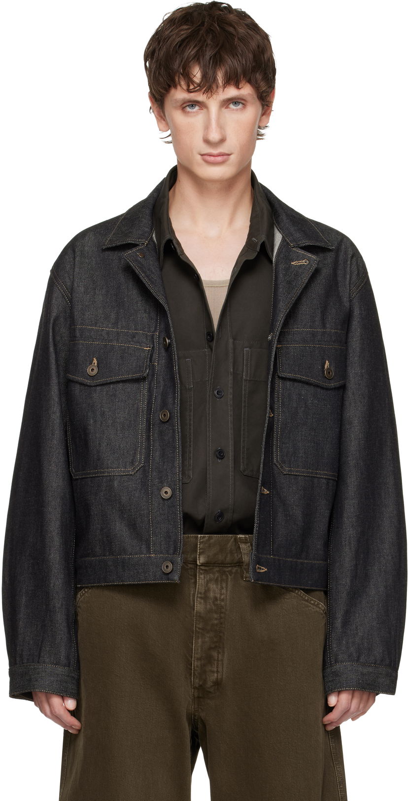 Яке LEMAIRE Trucker Denim Jacket Тъмно синьо | OW1188 LD1061