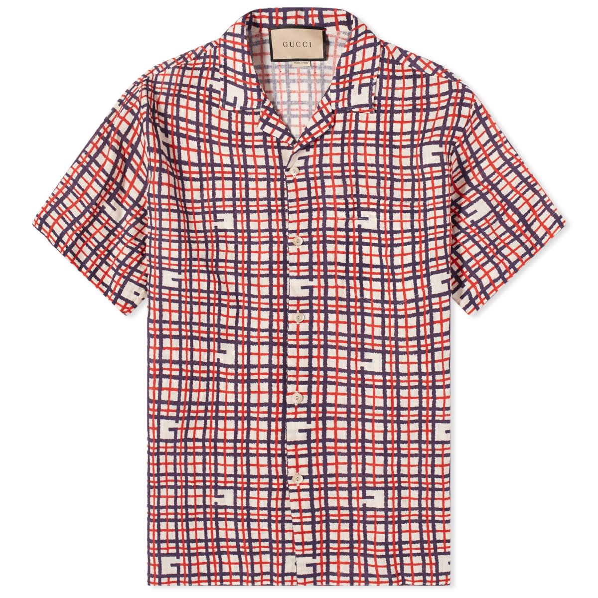 Риза Gucci G Tartan Vacation Shirt Red Червено | 742706-ZAN3K-6359, 0