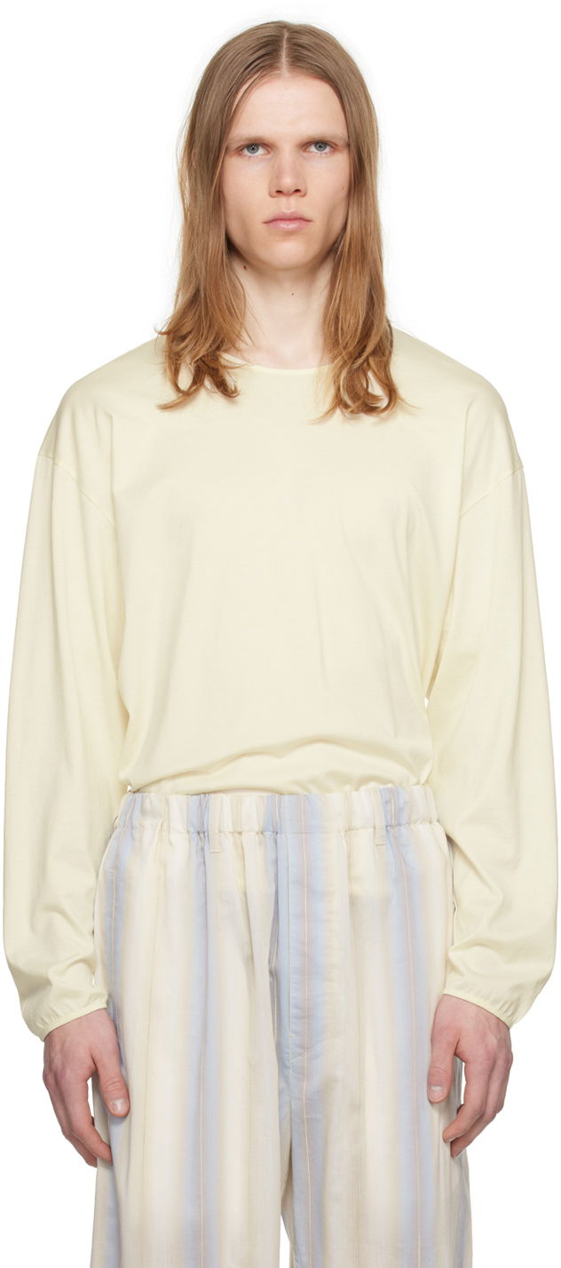 Тениска LEMAIRE Relaxed Long Sleeve T-Shirt Жълто | TO1182 LJ1018, 0