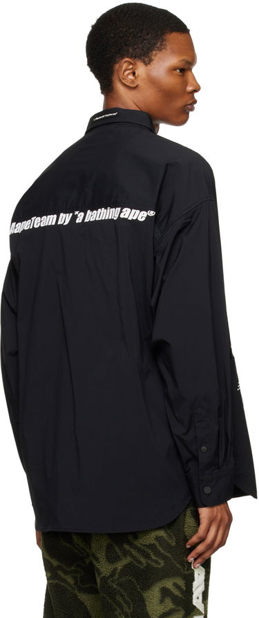 Риза AAPE by A Bathing Ape AAPE by A Bathing Ape Holographic Patch Shirt Черно | AAPSTM8441XXKBKX, 2