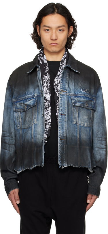 Яке We11done We11done Sprayed Sporty Selldone Denim Jacket Синьо | WD-DJ1-25-308-U-BL, 0