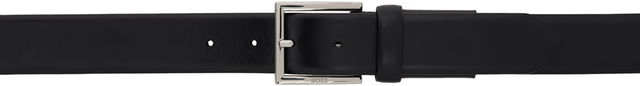 BOSS Leather Belt With Square Logo Buckle