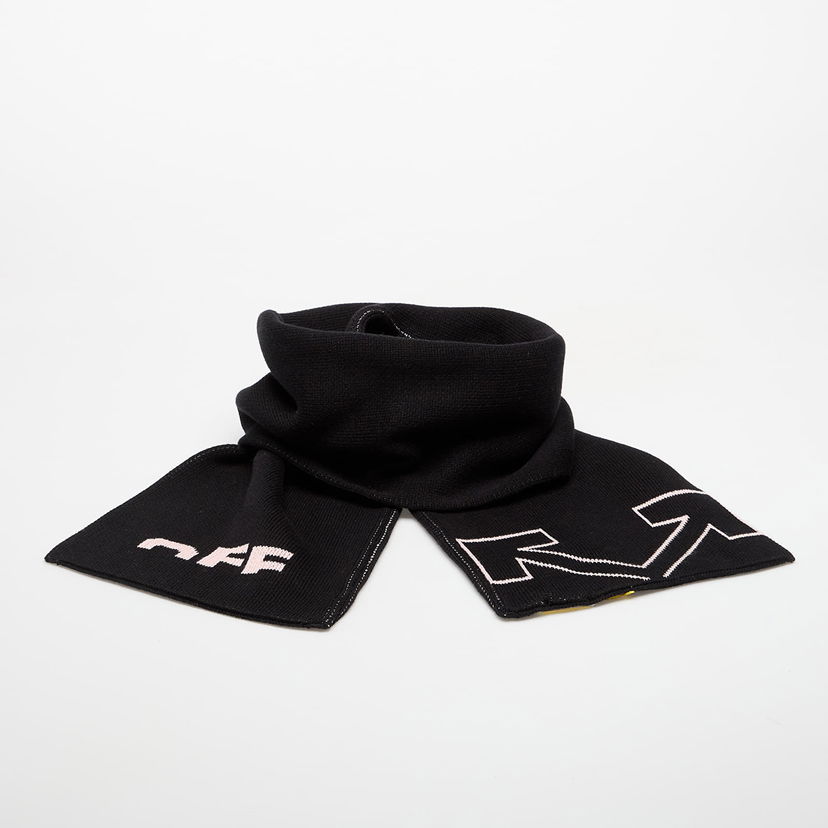 Шал Off-White Type Logo Knit Scarf Черно | OGMA001F25KNI001103C