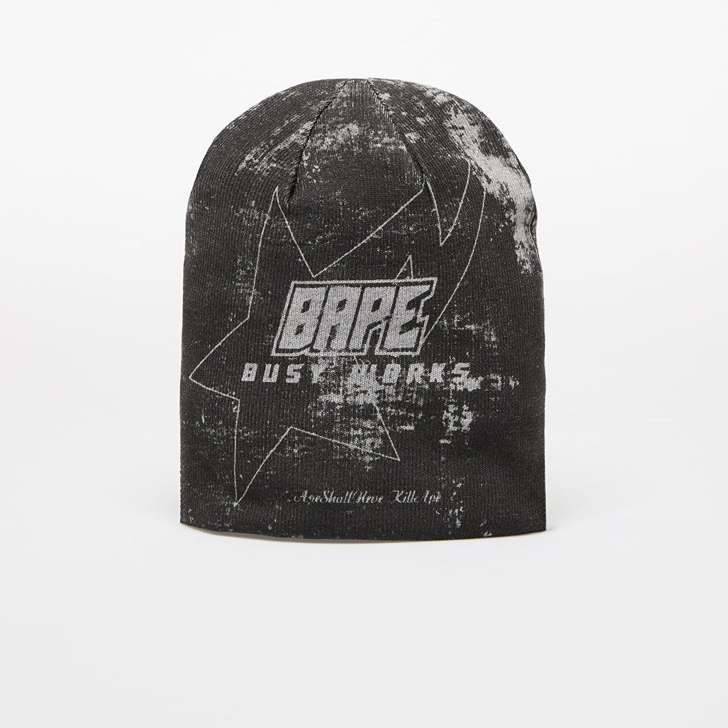 Шапка BAPE A BATHING APE Busy Works Knit Beanie Черно | 001HTK801010M GRA, 0