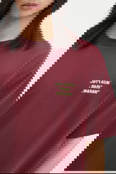 Тениска Drôle de Monsieur Drôle de Monsieur Le T-shirt Slogan Tee Бургунди | I.TS203.CO002, 3