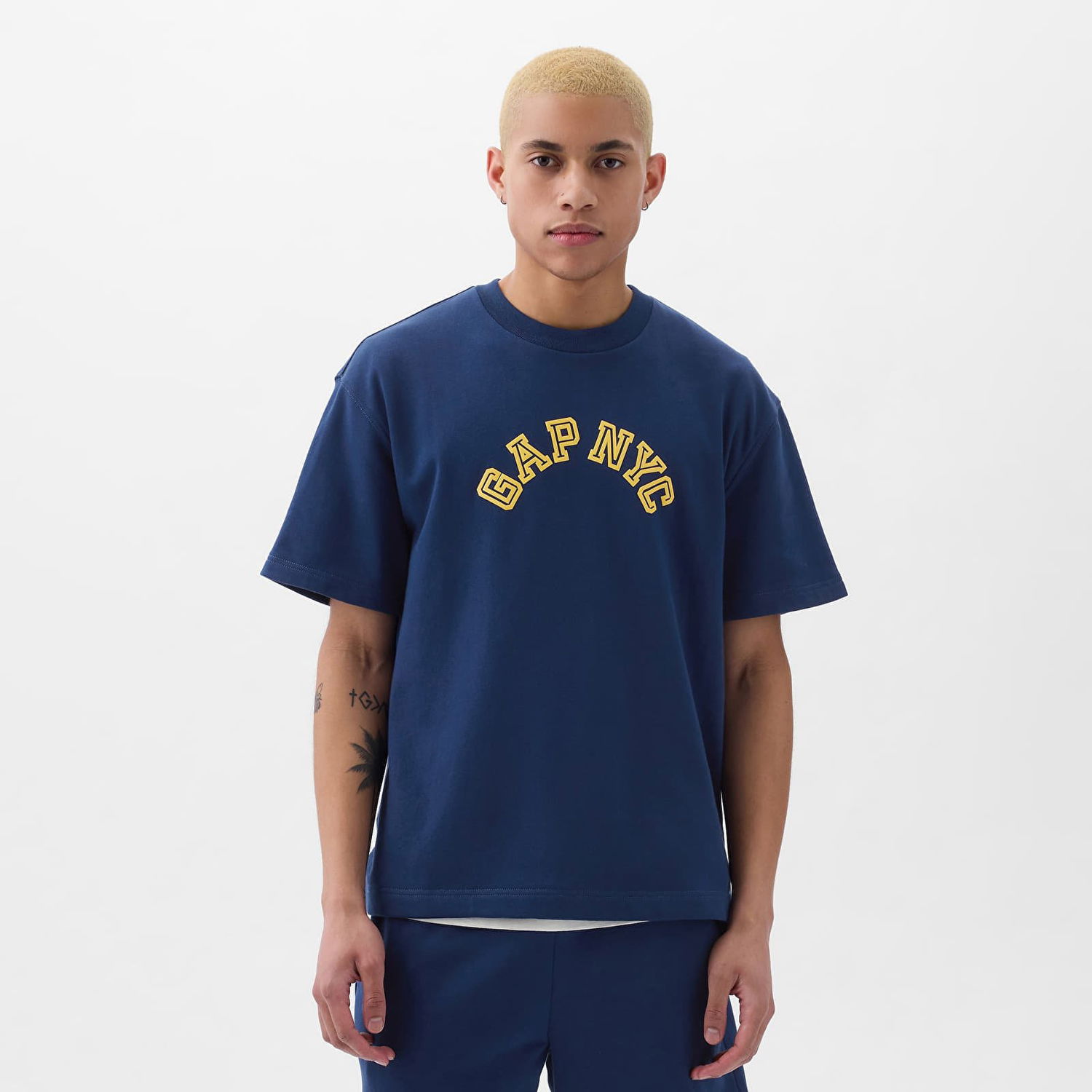Суитчър GAP Shortsleeve Crew Neck Top Pangea Blue Тъмно синьо | 862305-01, 0