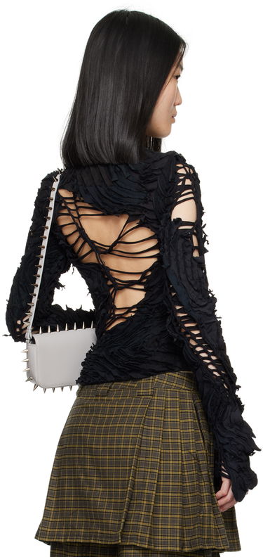 Пуловер Collina Strada Collina Strada Chirp Cutout Long Sleeve Top Черно | XX3275, 2