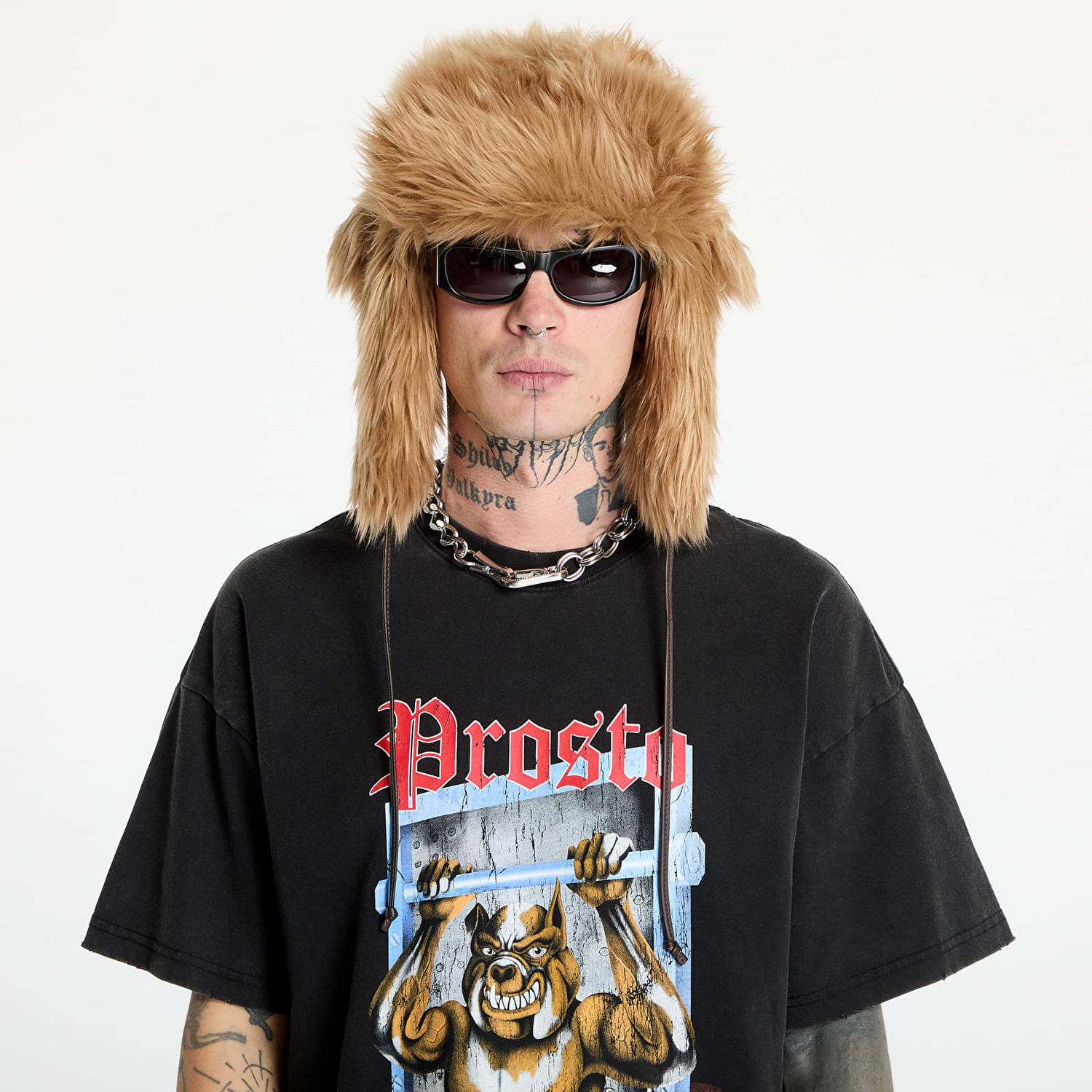 Шапка Footshop PROSTO x Brown Faux Fur Ushanka Hat Черно | FTSHP_429, 0