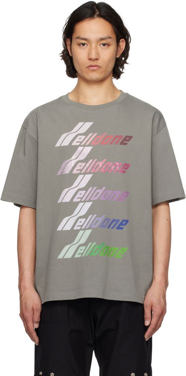 Тениска We11done We11done Multi-Logo T-Shirt Сиво | WD-TT1-25-764-U-GY, 0