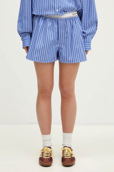 Къси панталони Sporty & Rich Sporty & Rich Serif Logo Boxer Shorts Синьо | SH015512314ST61, 0
