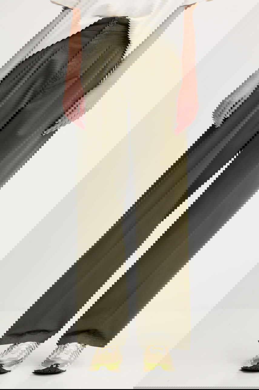 Панталони Carhartt WIP Leola Pant Wide High Waist Зелено | I033147.4106, 0