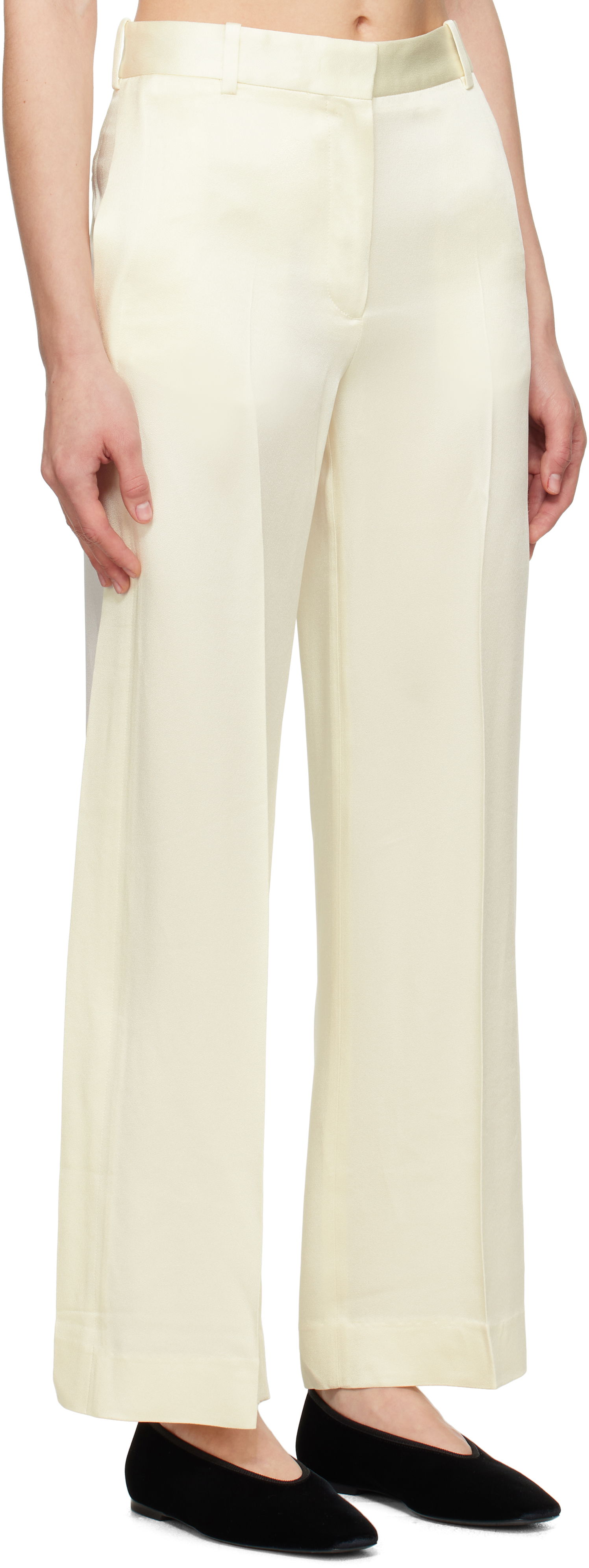 Панталони TOTEME TOTEME Cuff-Slit Trousers Жълто | 251-WRB4483-FB0344, 1