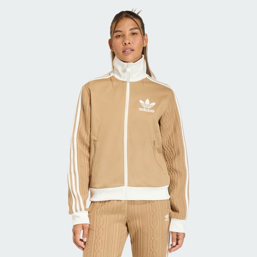 Яке adidas Performance adidas Originals Knit Classic Track Top Бежово | KS7799