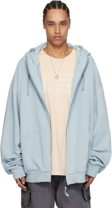 Суитчър Maison Margiela Maison Margiela Embroidered Logo Zip-Up Hoodie Синьо | S50HG0047 M25017, 0