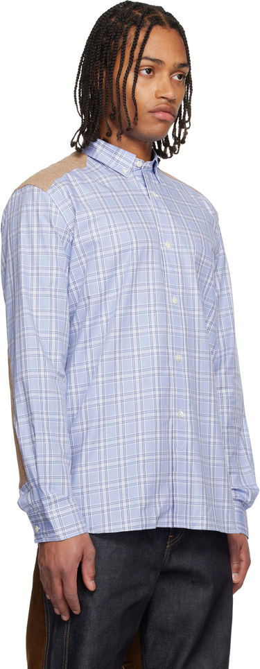 Риза Junya Watanabe Junya Watanabe Plaid Shirt Quilted Shoulder Синьо | WP-B012-051, 1