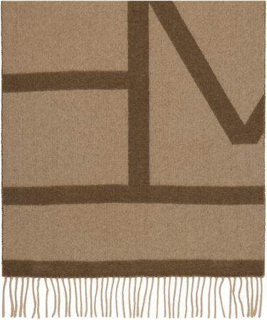 Шал TOTEME TOTEME Monogram Jacquard Wool Scarf Кафяво | 234-WSC908-FB0050, 1