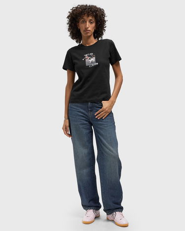 Тениска CLOSED Printed T-Shirt with 'Better Stay Closed' Dog Graphic Черно | C95927-44H-PR-100, 1