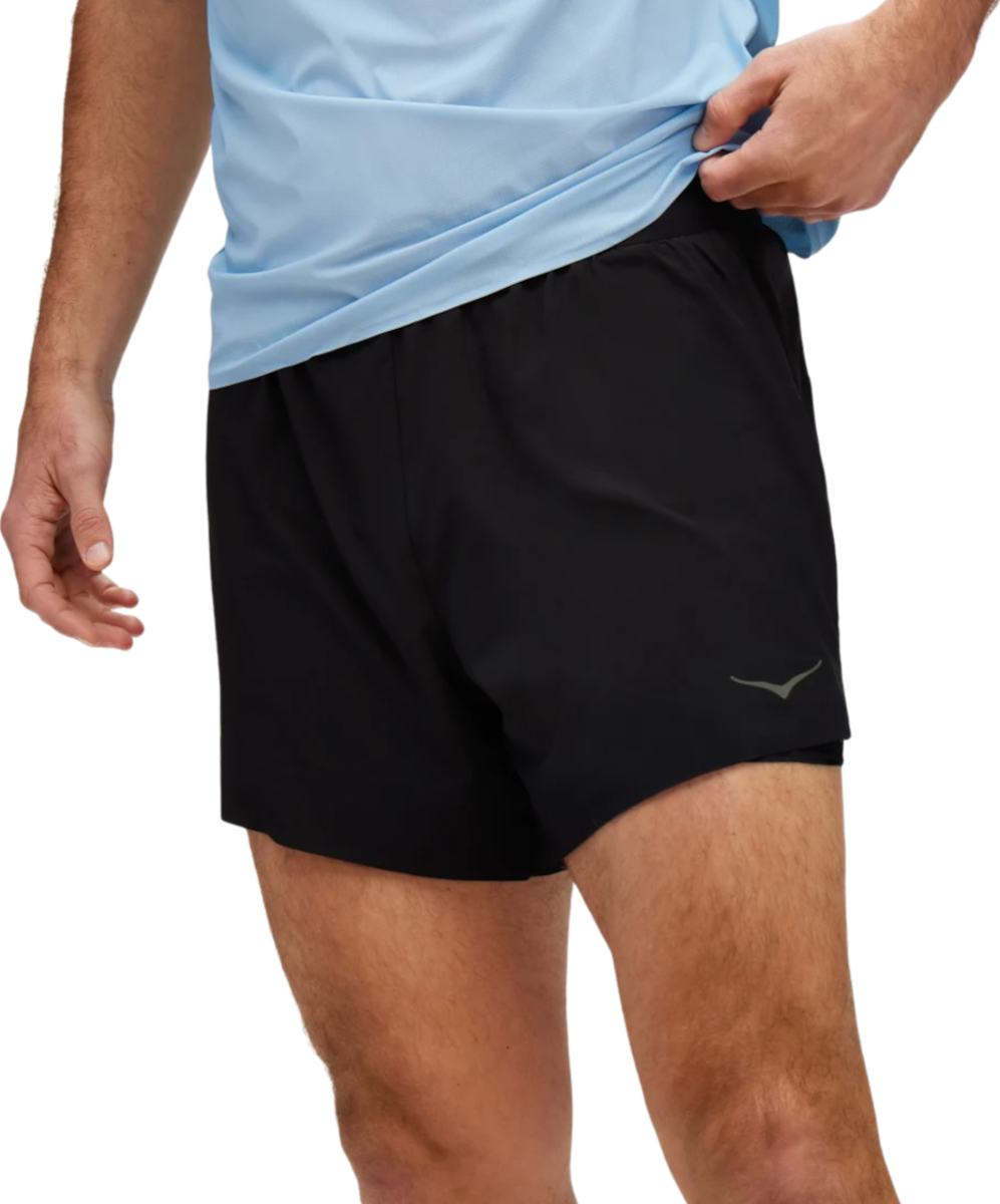 Къси панталони Hoka One One Hoka Glide 5'' Short 2-in-1 Черно | 1151078-blk, 0