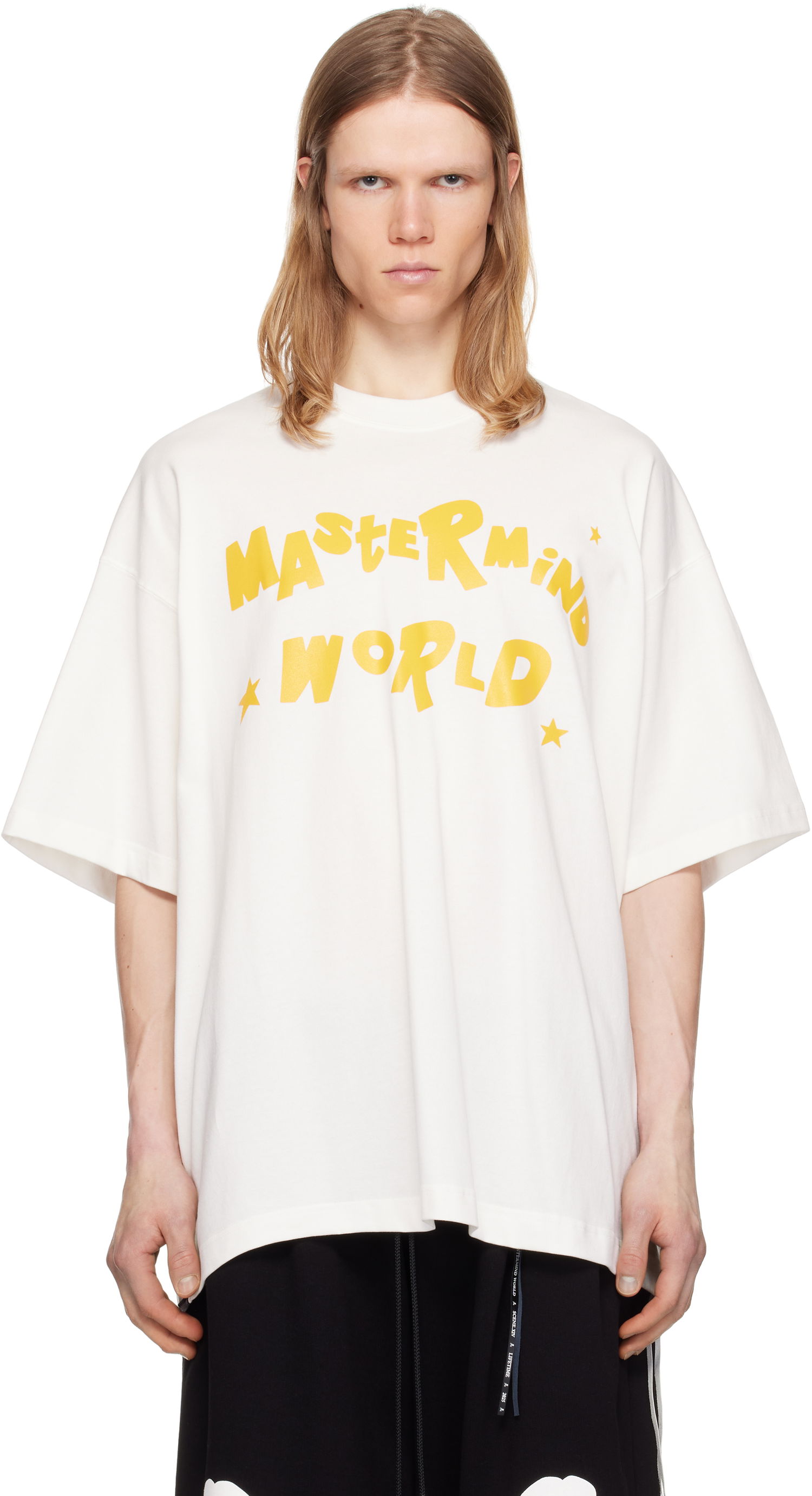 Тениска Mastermind WORLD Mastermind World Oversized Stay T-Shirt Бяло | MW25S14-TS052-022, 0