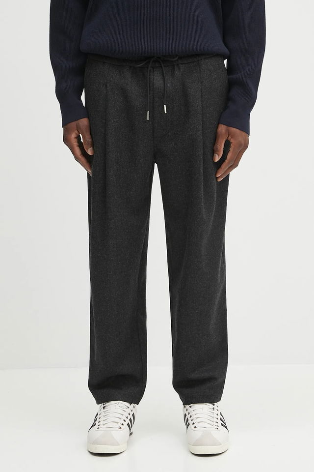 Drôle de Monsieur Le Pantalon Cropped Flanelle Wool Pants
