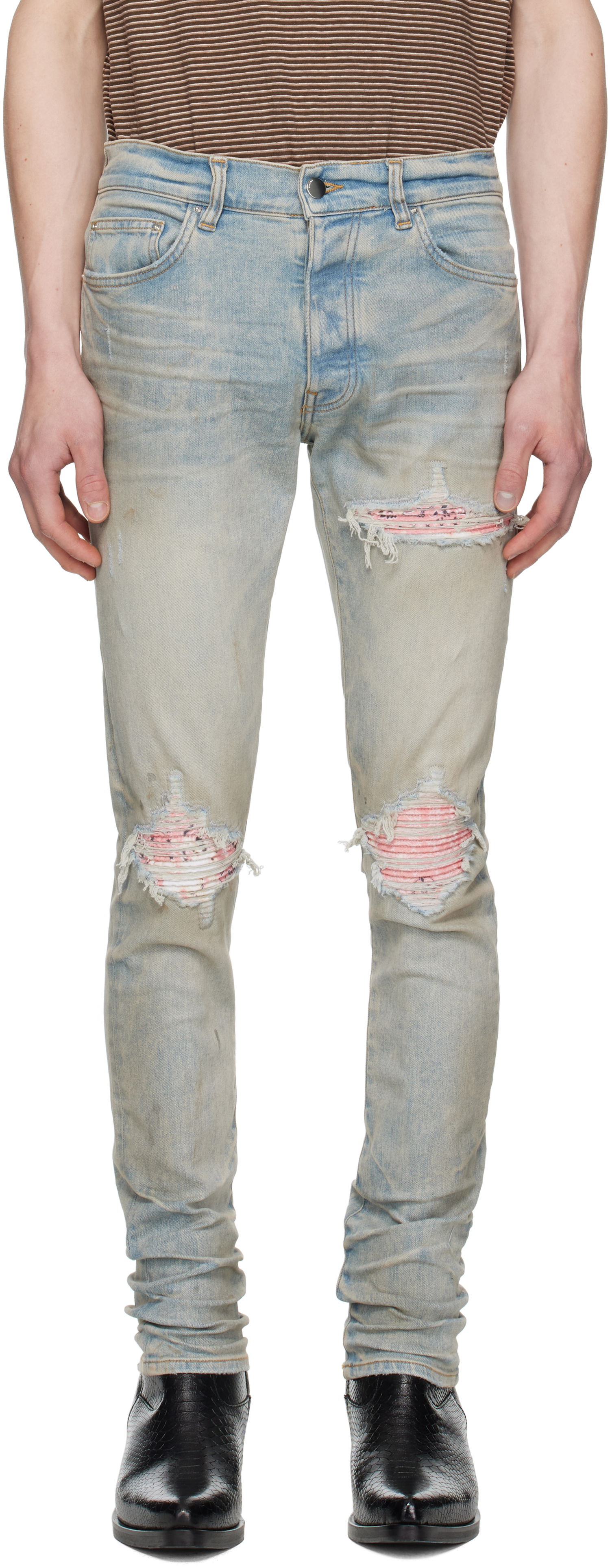 Дънки AMIRI AMIRI MX1 International Jeans Синьо | AMDNSY1154, 0