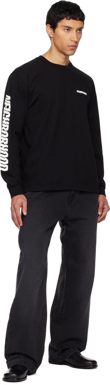 Тениска Neighborhood Neighborhood Long-Sleeve T-Shirt with Graphic Prints Черно | 252PCNH-LT01, 3