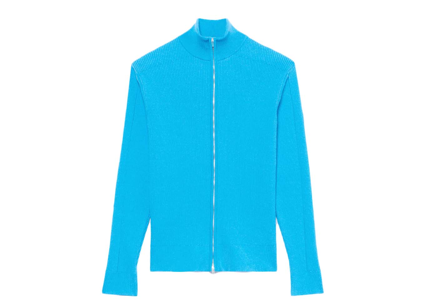 Пуловер Jacquemus Le Gilet Frescu Zip Up Ribbed Тюркоазено | 225KN010-2063 340, 0