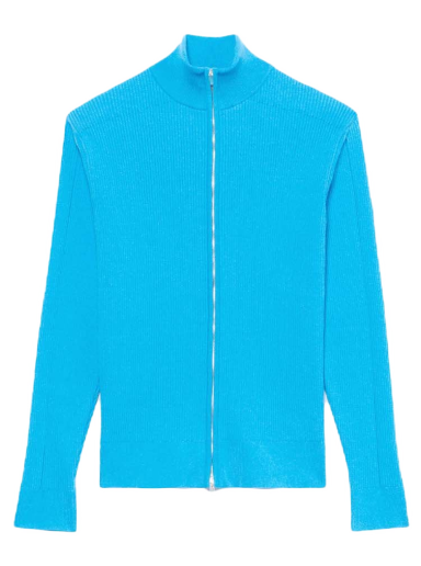 Пуловер Jacquemus Le Gilet Frescu Zip Up Ribbed Тюркоазено | 225KN010-2063 340
