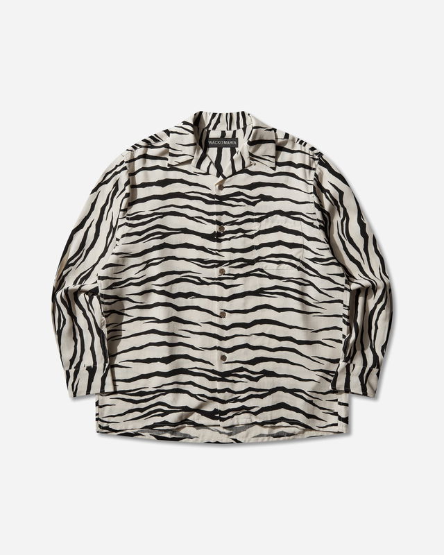 Zebra Print Hawaiian Longsleeve Shirt Type-2