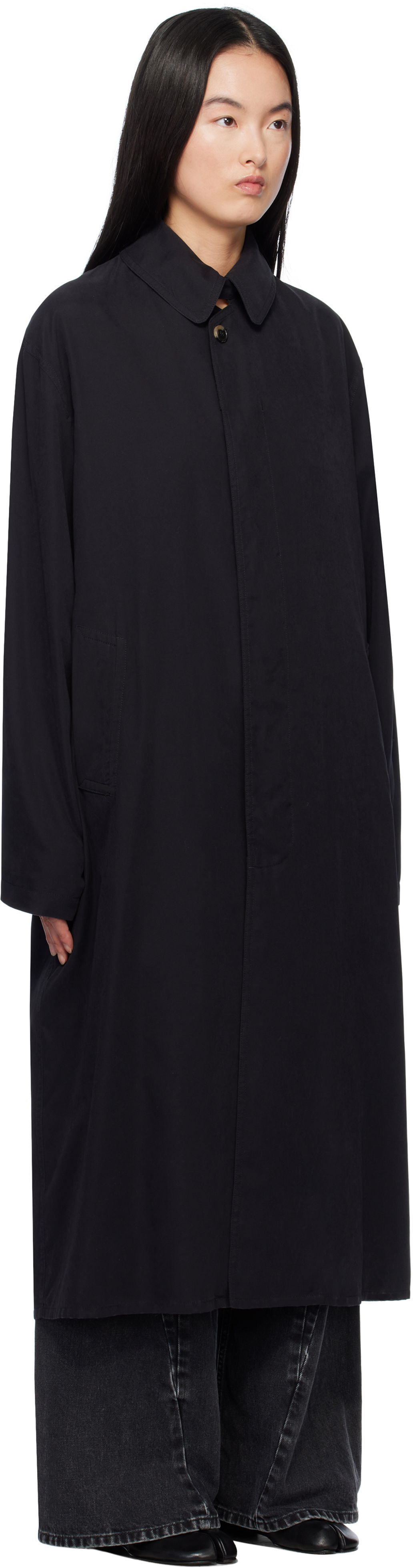 Палта Maison Margiela Black Peached Trench Coat Черно | S51AH0184 M35137, 1