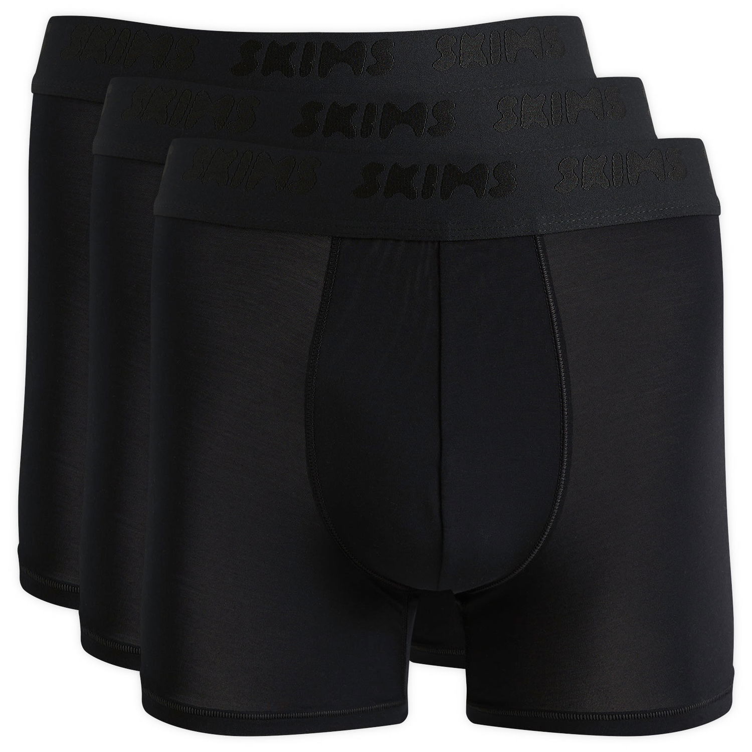 Боксерки SKIMS Stretch Boxer Briefs 3" - 3-Pack Черно | BO-BBR-5628M-OB, 0