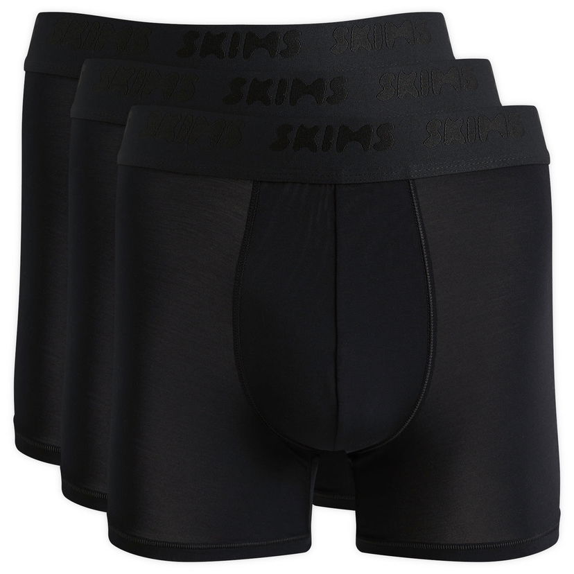 Боксерки SKIMS Stretch Boxer Briefs 3" - 3-Pack Черно | BO-BBR-5628M-OB